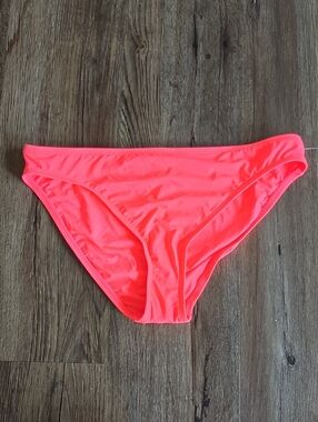 Nwot La Blanca Neon Coral Bikini Bottom  Bright Pink Swim Bried Size 12